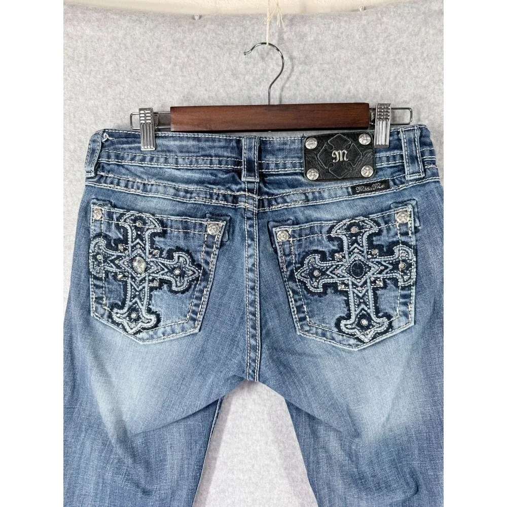 MISS ME Womens Jeans Size 30 (Fits 31 x 30)  Signature Skinny Cross Bling - Picture 2 of 15